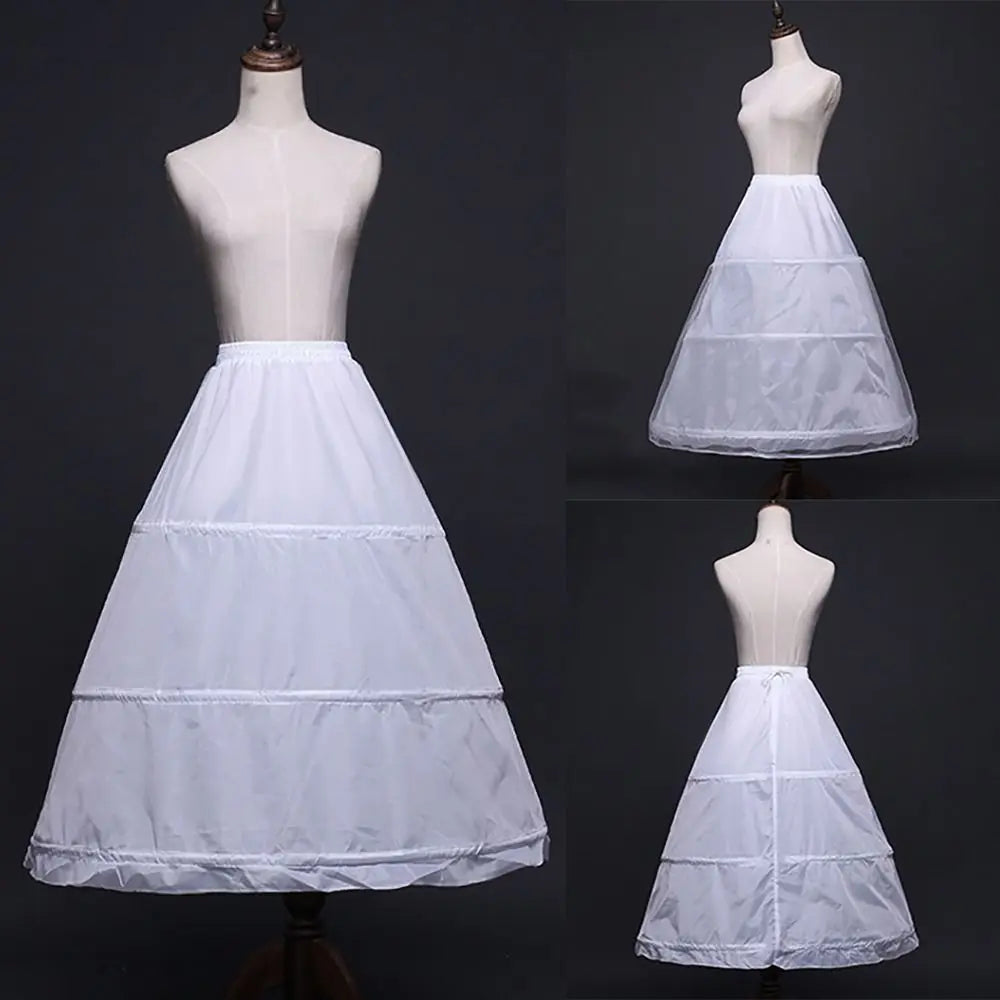 Women's 3-Hoop Crinoline Petticoat Underskirt 65/78/90cm