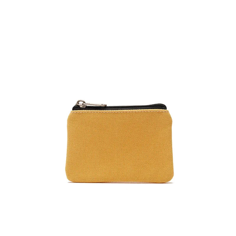 DIY Plain Canvas Cotton Bag Pure Zipper Coin Key Money Pocket Women
