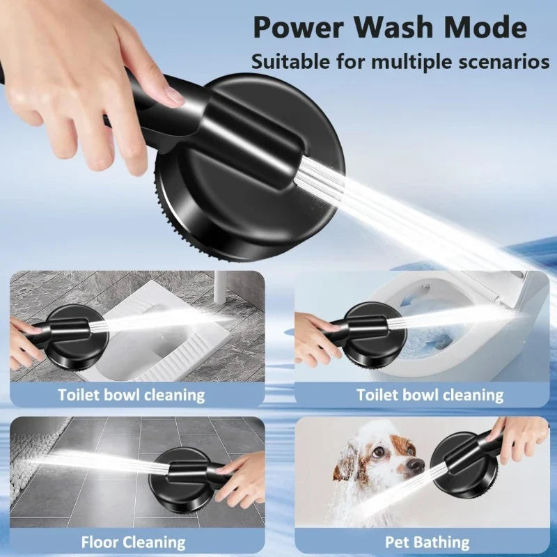 4-Mode Handheld Shower Head | Self-Cleaning, High Pressure