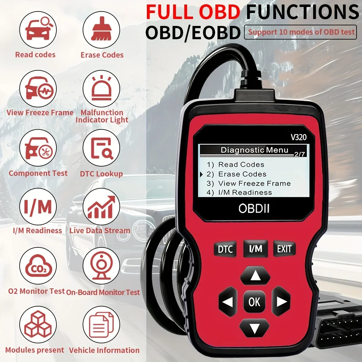 OBD2 Scanner Handheld Car Diagnostic Tool | Code Reader 2025