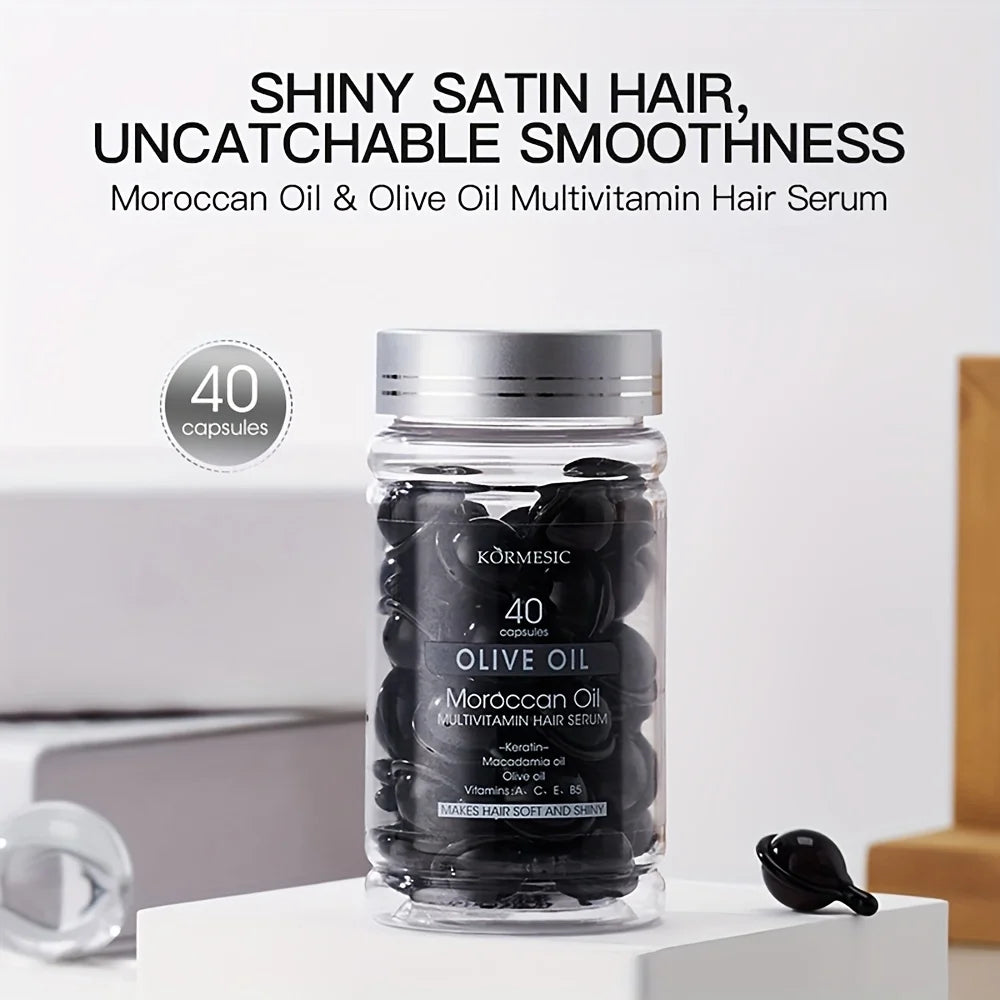 Moroccan Olive Oil Hair Capsule Essence Oil – Smooth & Moisturize