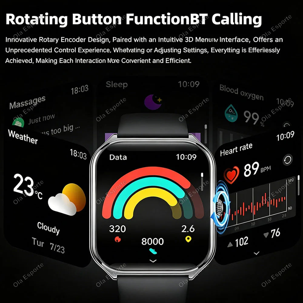 Ola Esporte 1.96" AMOLED Smartwatch | BT Calling & Fitness