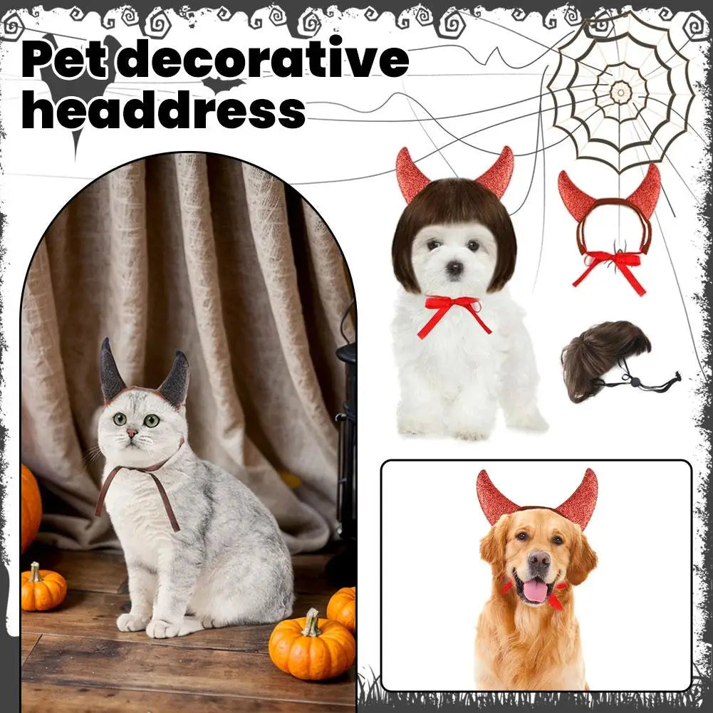 Devil Horn Pet Headband – Halloween Costume for Dogs & Cats