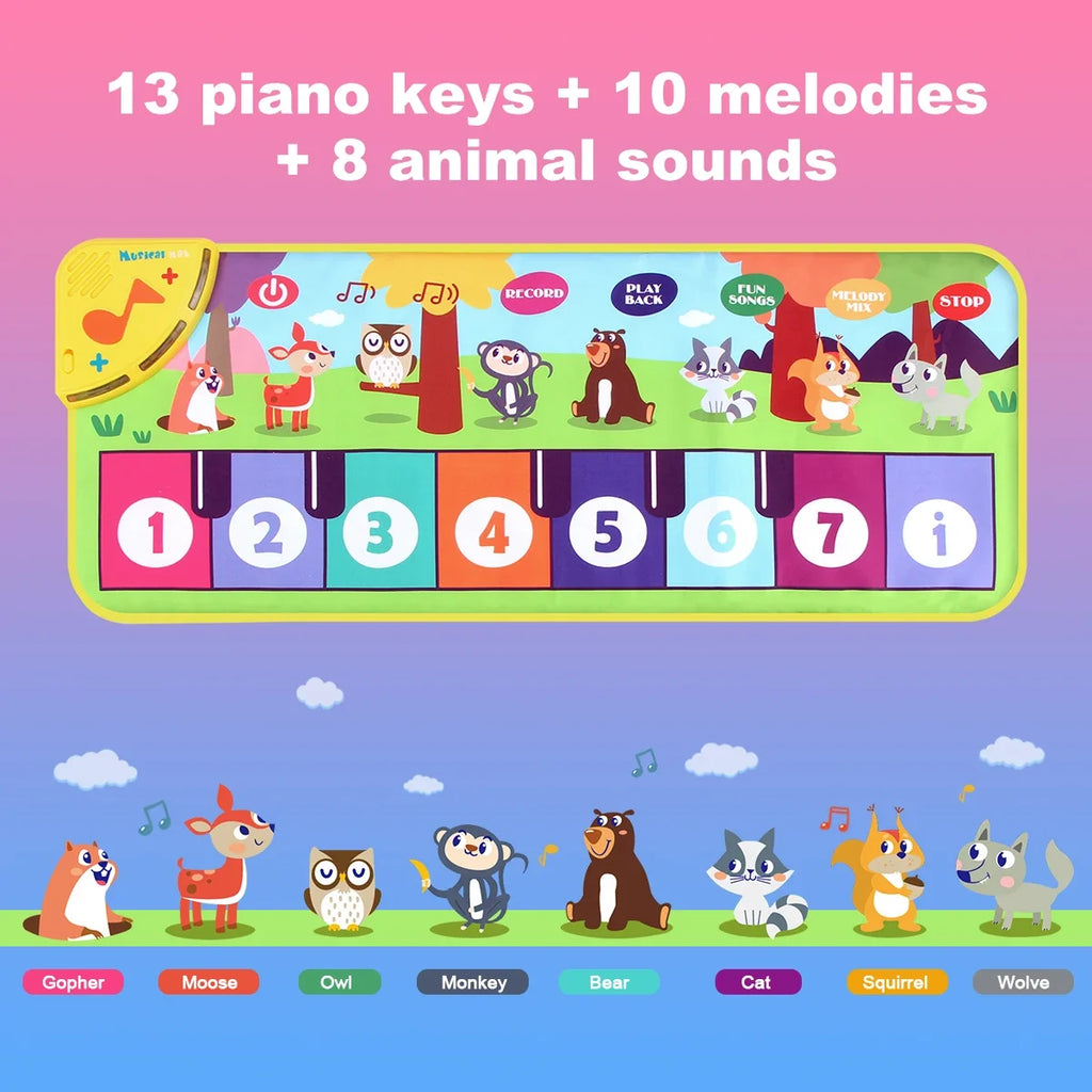 80 Kid Multifunctional Music Piano Mat Toddler Floor Baby Keyboard