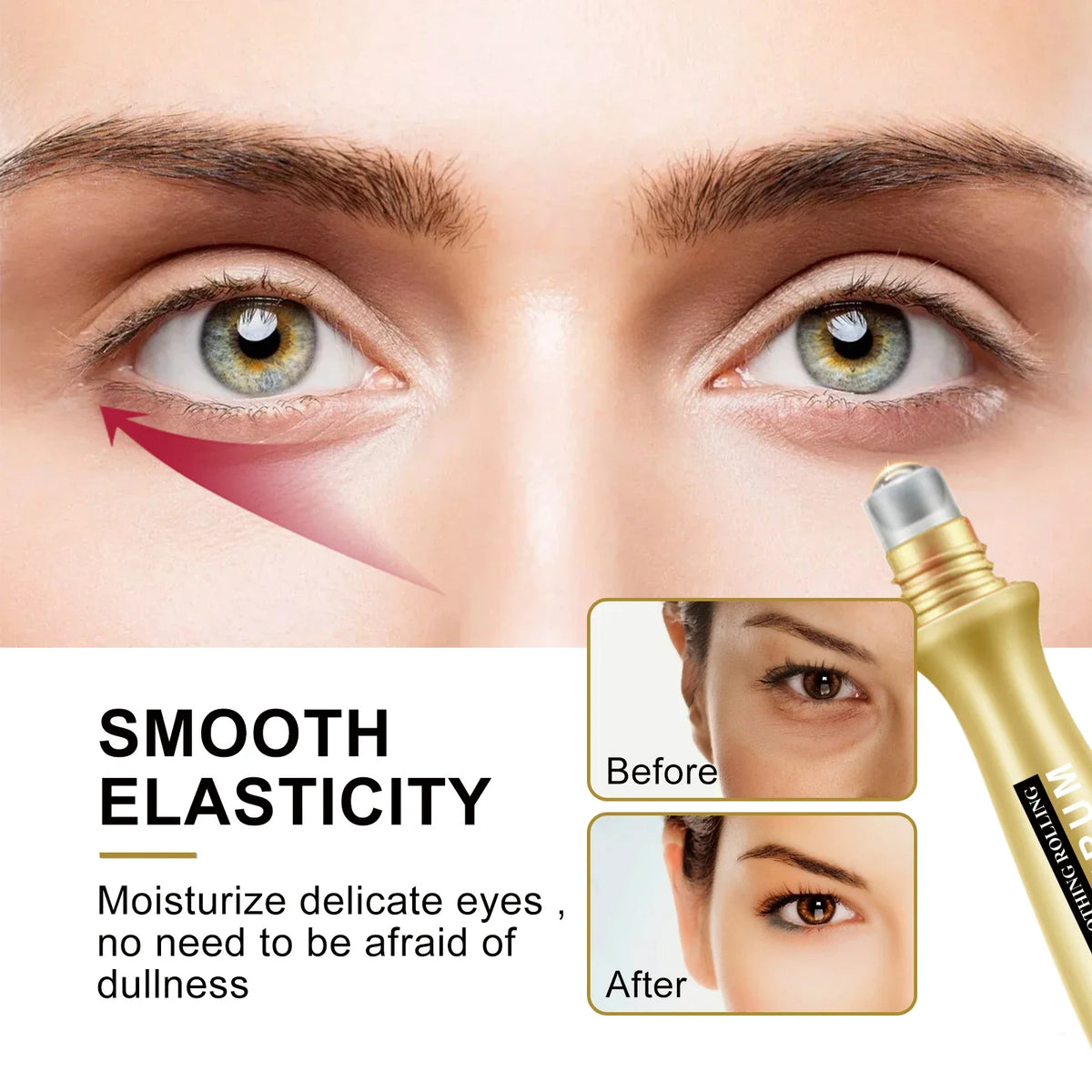 Firming Hydrating Eye Roller Serum – Brightens & Smooths