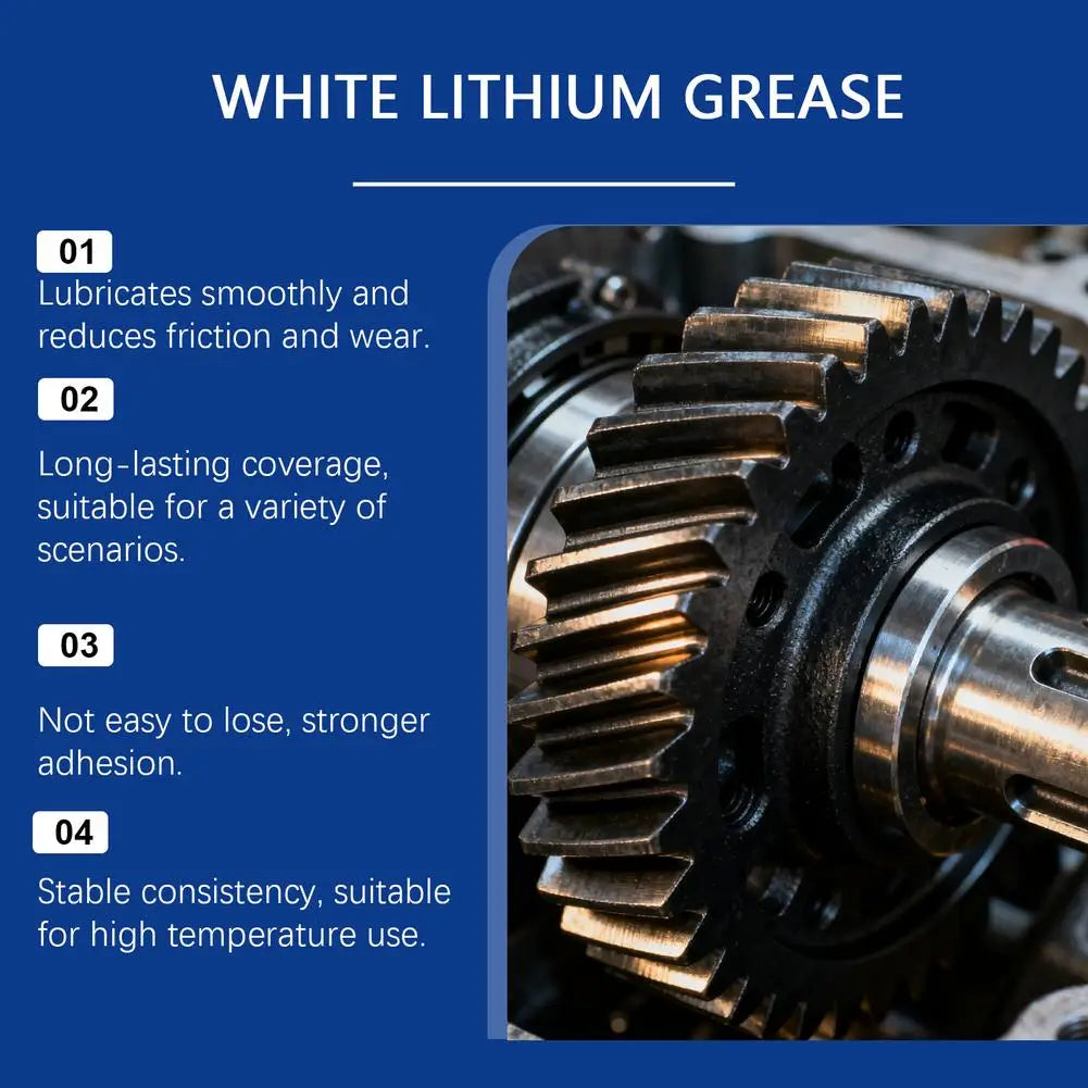 White Lithium Grease – High-Temp Auto & Vehicle Lubricant
