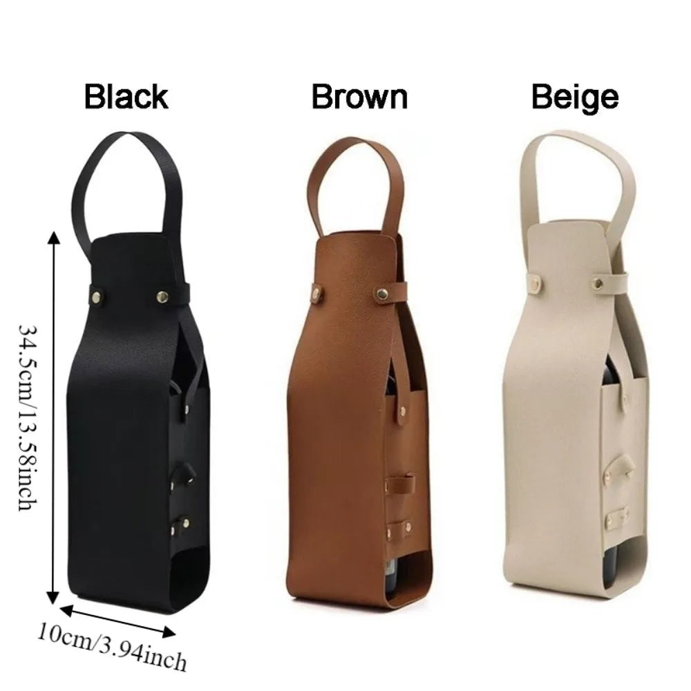 Waterproof PU Wine Tote Bag – Reusable Bottle Carrier Gift