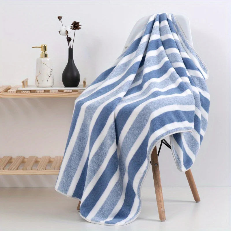 Quick-drying Striped Towel Soft Absorbent Bathroom Experience Bath