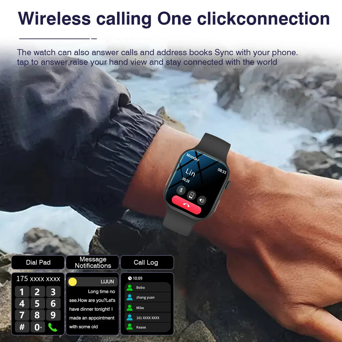 LOMAXFR Smart Watch 2.02" HD – Calling, Fitness & Music Control