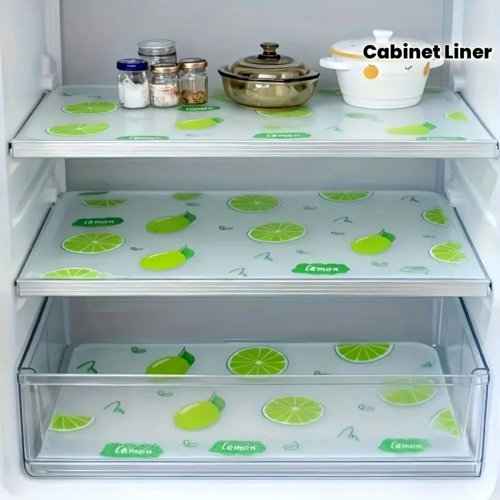 4-Pack EVA Fridge Shelf Liner Pads – Waterproof & Washable