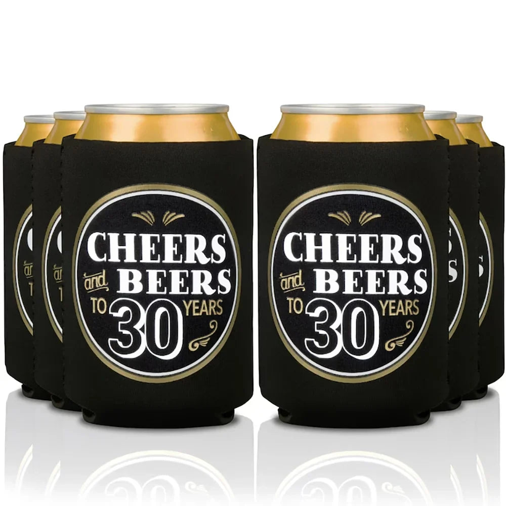 30th Birthday Can Coolers – Cheers & Beers to 30 Years Favors