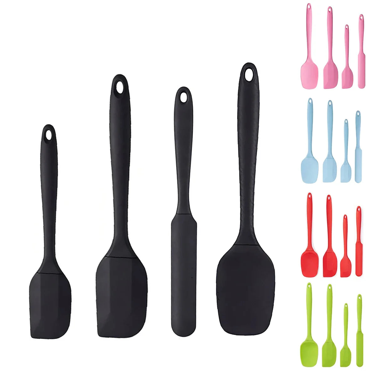 4-Pc Silicone Spatula Set – High Heat Non-Slip Baking Scrapers