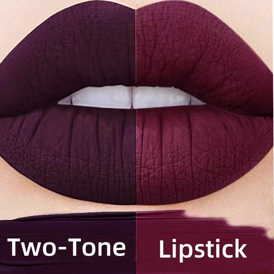 KAFURUX Two-Tone Velvet Lipstick – Waterproof & Long-Lasting