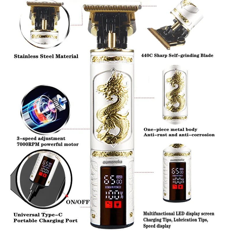 Oumonoka T9 Waterproof Electric Shaver & Beard Trimmer for Men