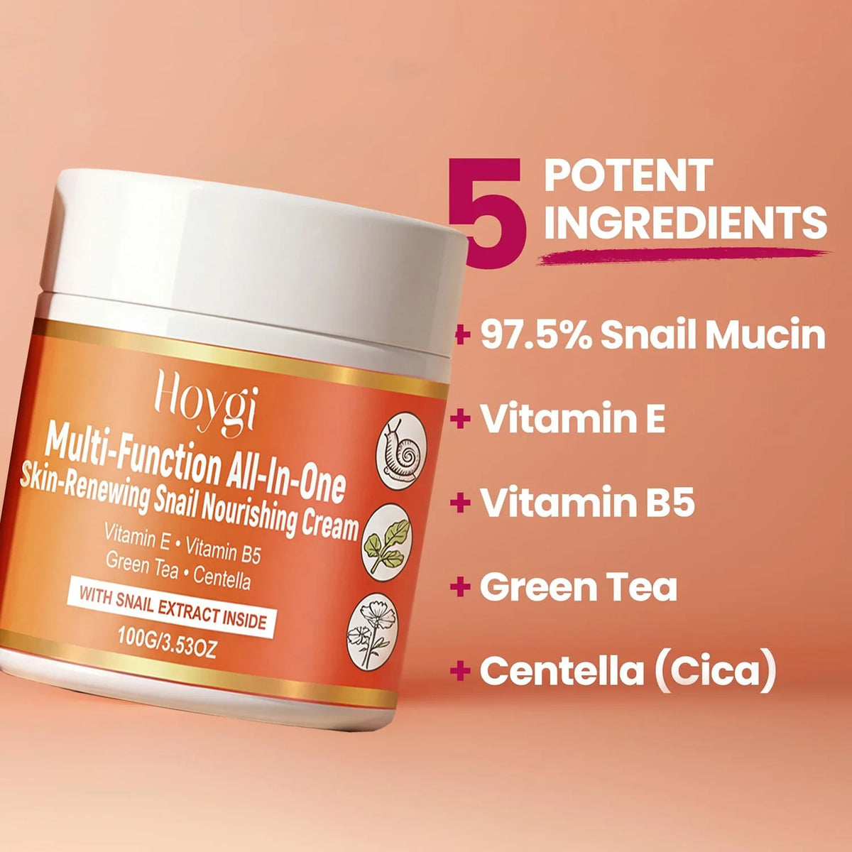 Snail Mucin Moisturizer Cream Korean Skin Care Day Night Repair Face