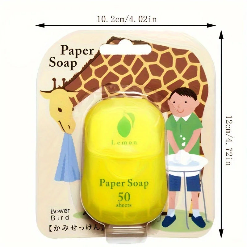 Portable Paper Soap Tablets – 50 Disposable Travel Soap Sheets
