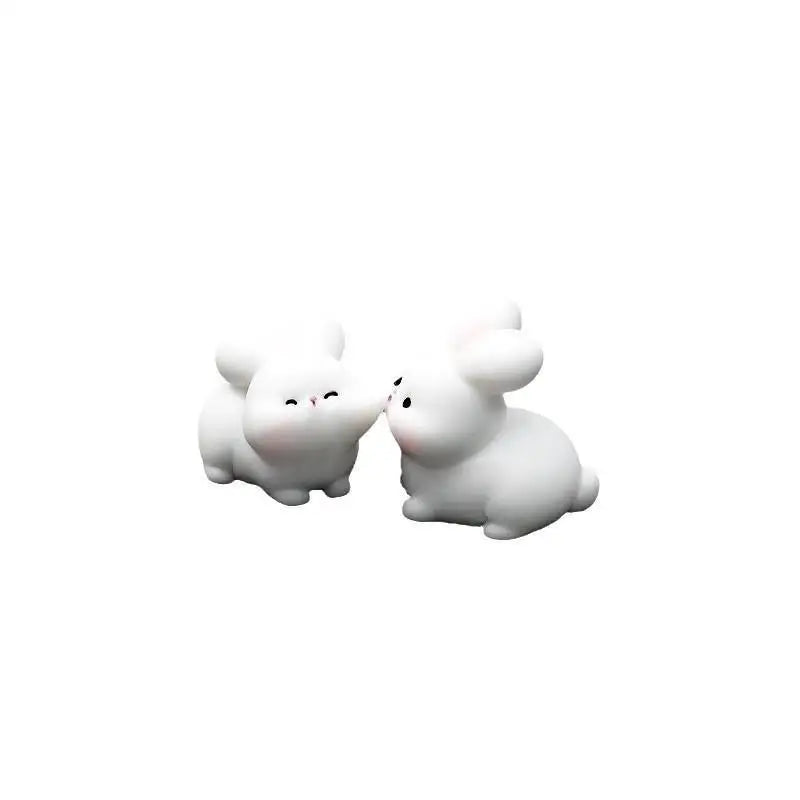 Cute Kissing Animal Resin Figurines | Car & Desk Decor 2pc