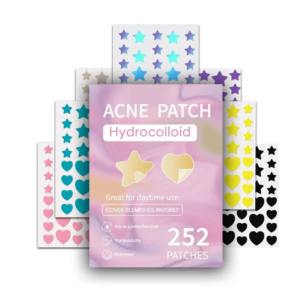 SADOER Colorful Star Pimple Patches – 168–252 Acne Stickers