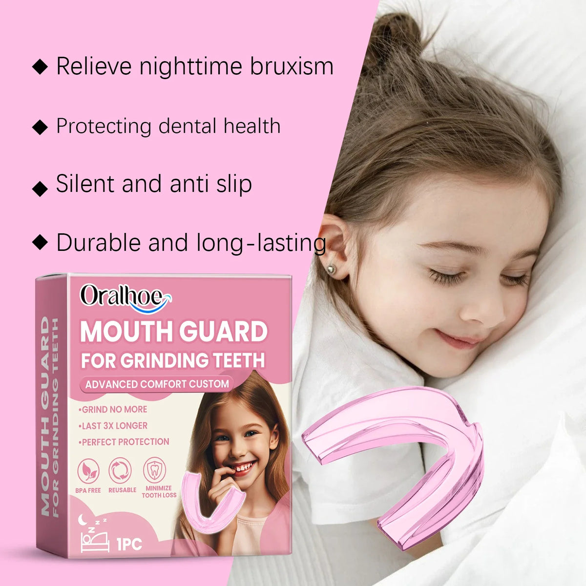 Kids Silicone Night Guard | Anti-Bruxism BPA-Free Teeth Protector