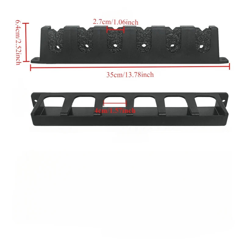 Easy-install ABS Fishing Rod Wall Rack High-density Foam Grip Storage