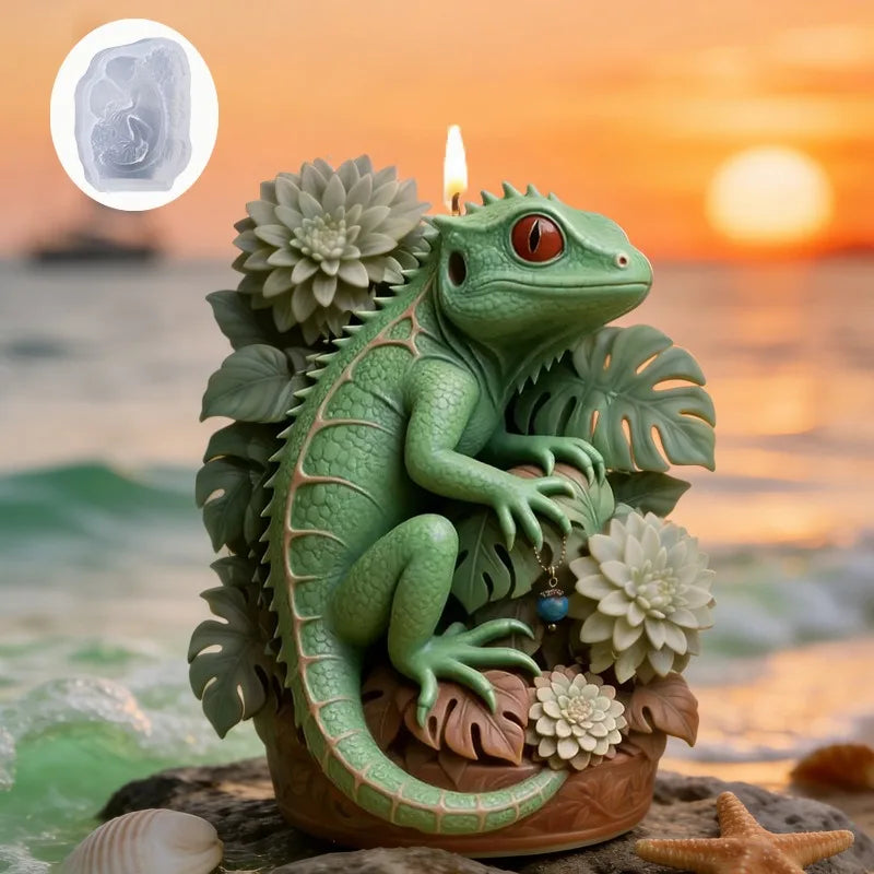 3D Lizard Silicone Candle Mold DIY Aromatherapy Soap Resin Casting