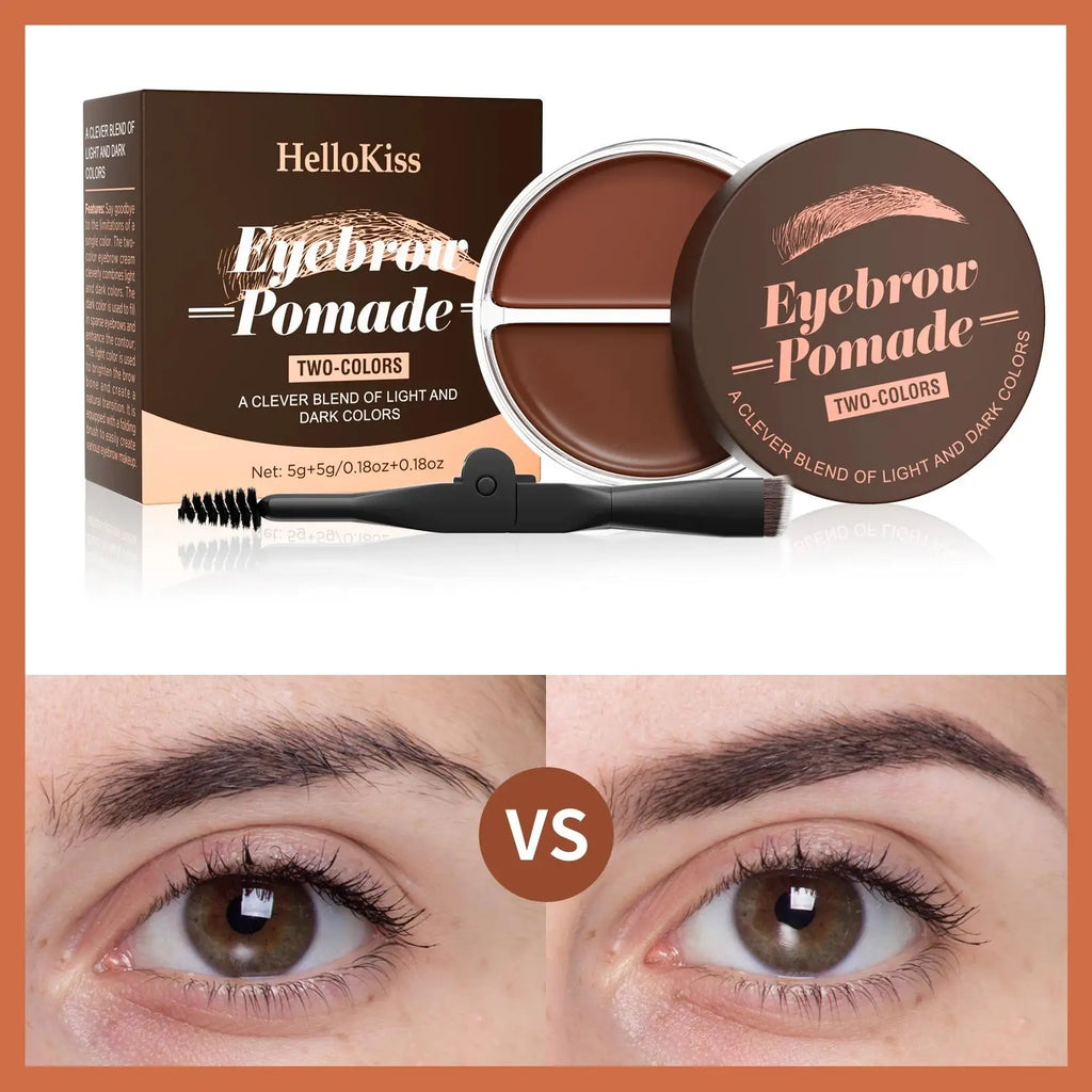 Hello Kiss 2-in-1 Dual Color Waterproof Eyebrow Cream & Wax
