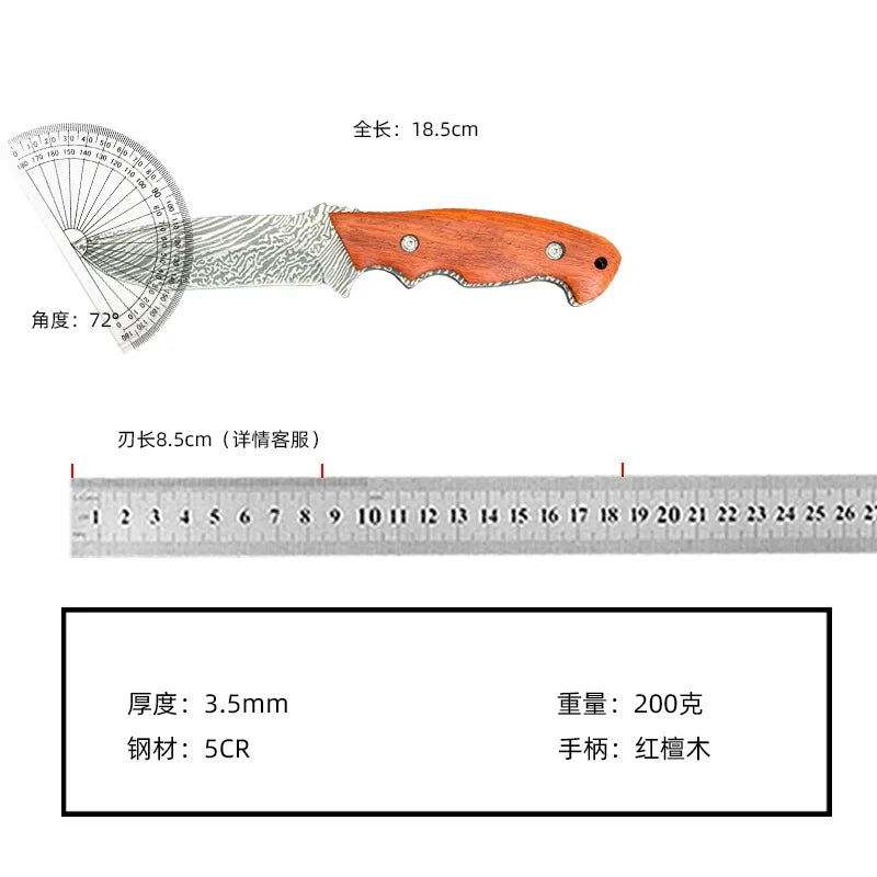 Hand Forged Butcher Knife with Sheath – 10.5" Stainless Steel