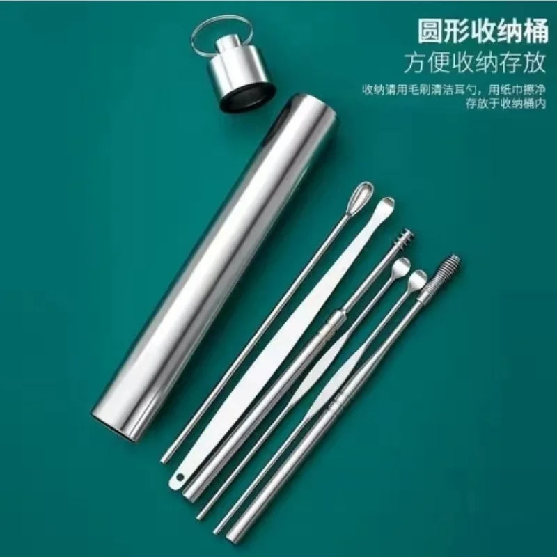 6-Piece Metal Ear Pick Set – Adult Ear Cleaning Kit
