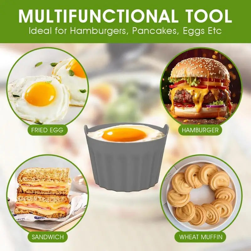 Silicone Air Fryer Egg Poacher Reusable Poaching Cups Cooker Baking