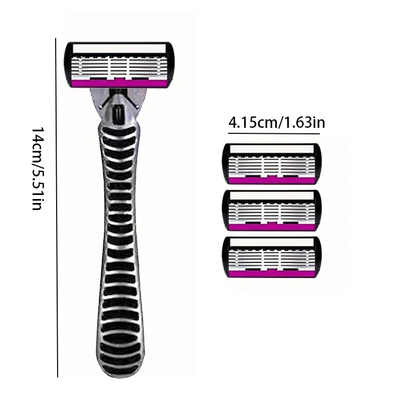 6-Layer Double Edge Safety Razor | Stainless Steel Manual Shaver