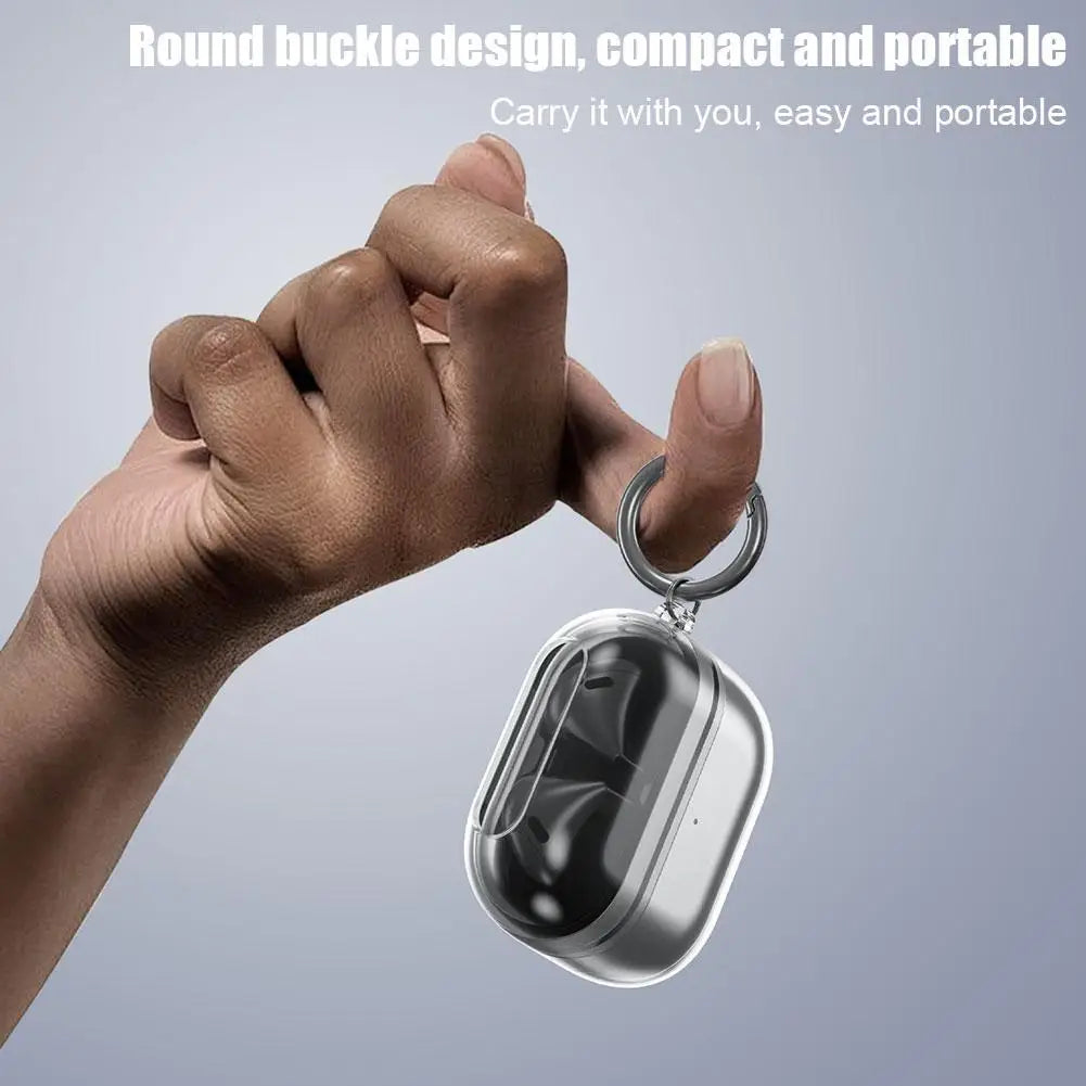 Transparent Samsung Galaxy Buds 3 Pro Case with Carabiner