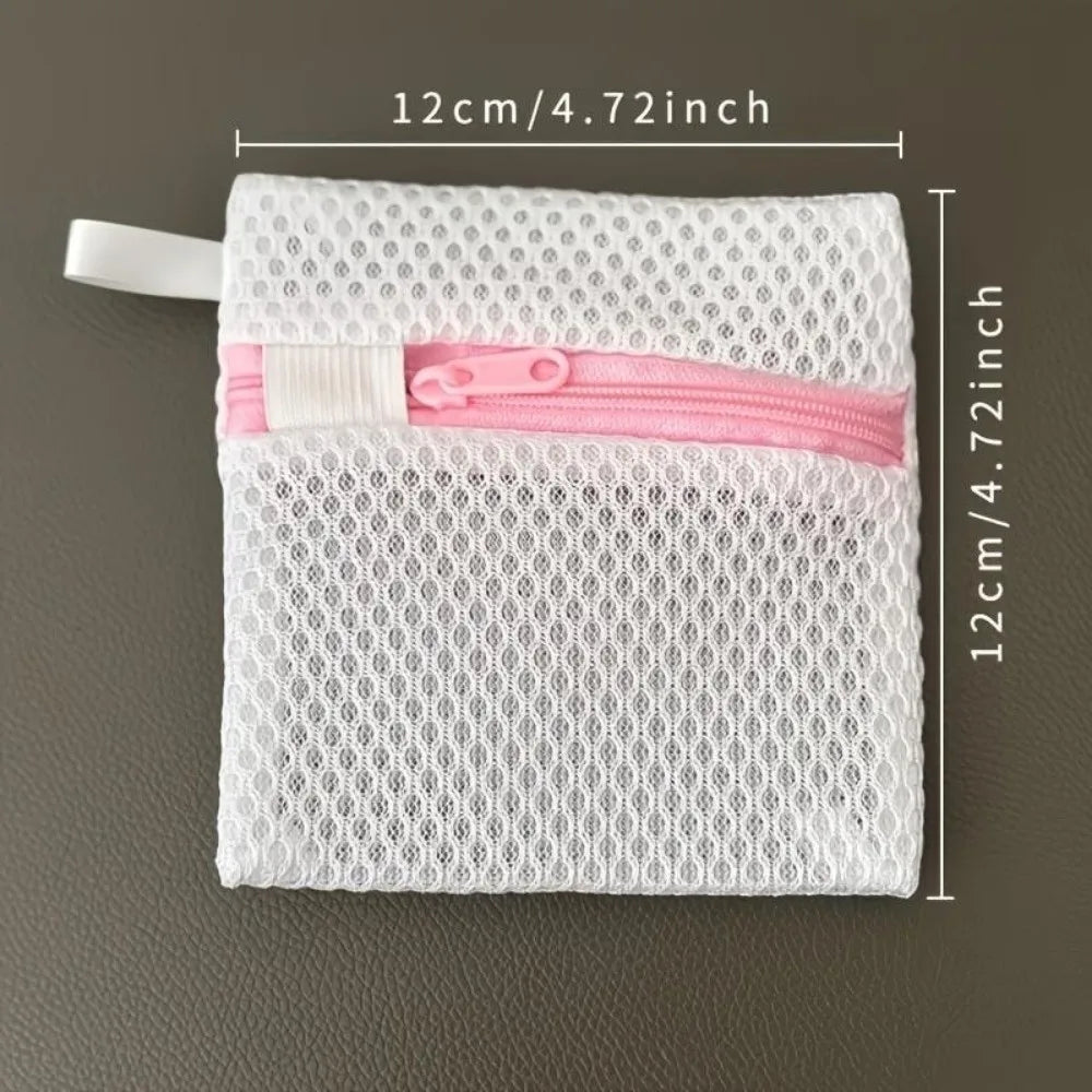 Mesh Laundry Bags with Zipper – Reusable Polyester Pouches 3 Pack