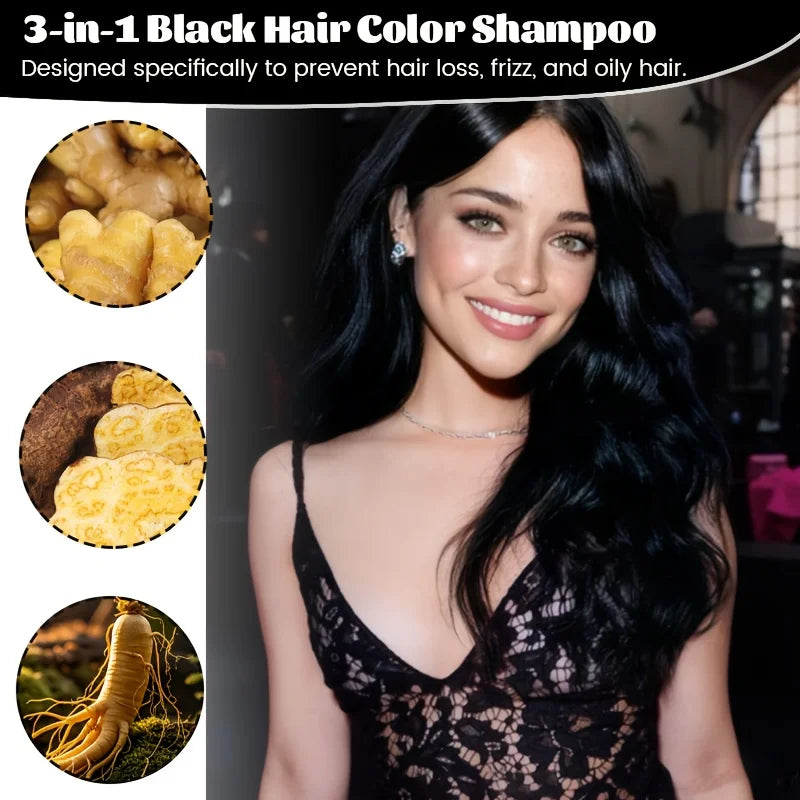 3-in-1 Instant Herbal Hair Color Shampoo – 10 Sachets