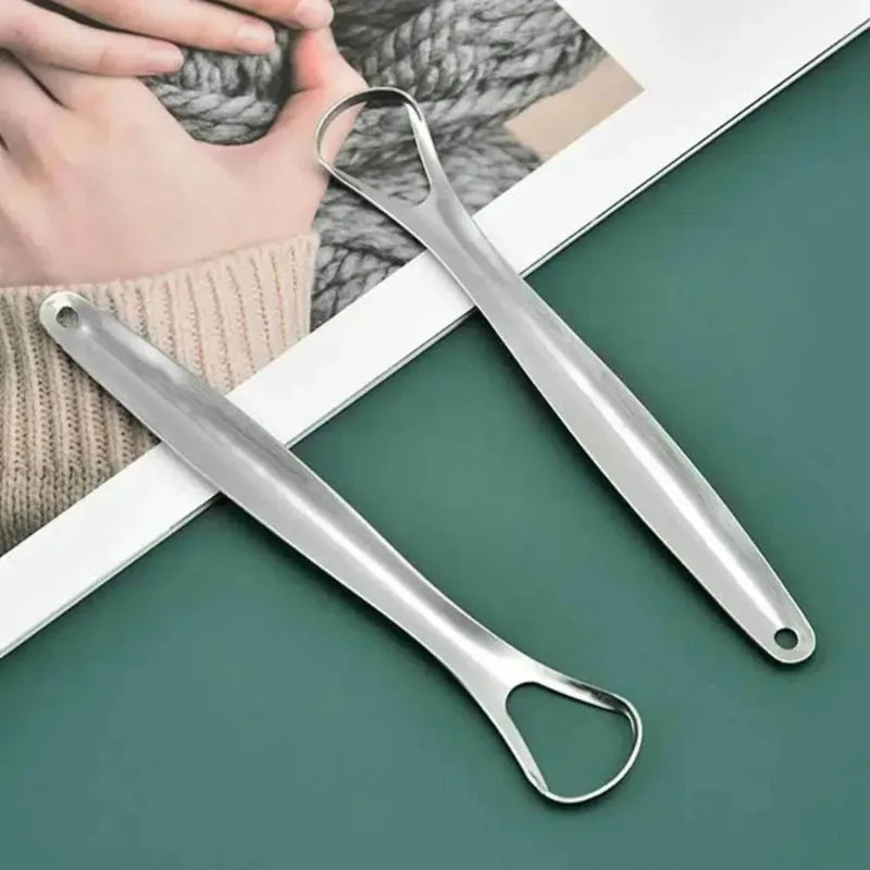 Stainless Steel Tongue Scraper – Reusable Oral Care Tool