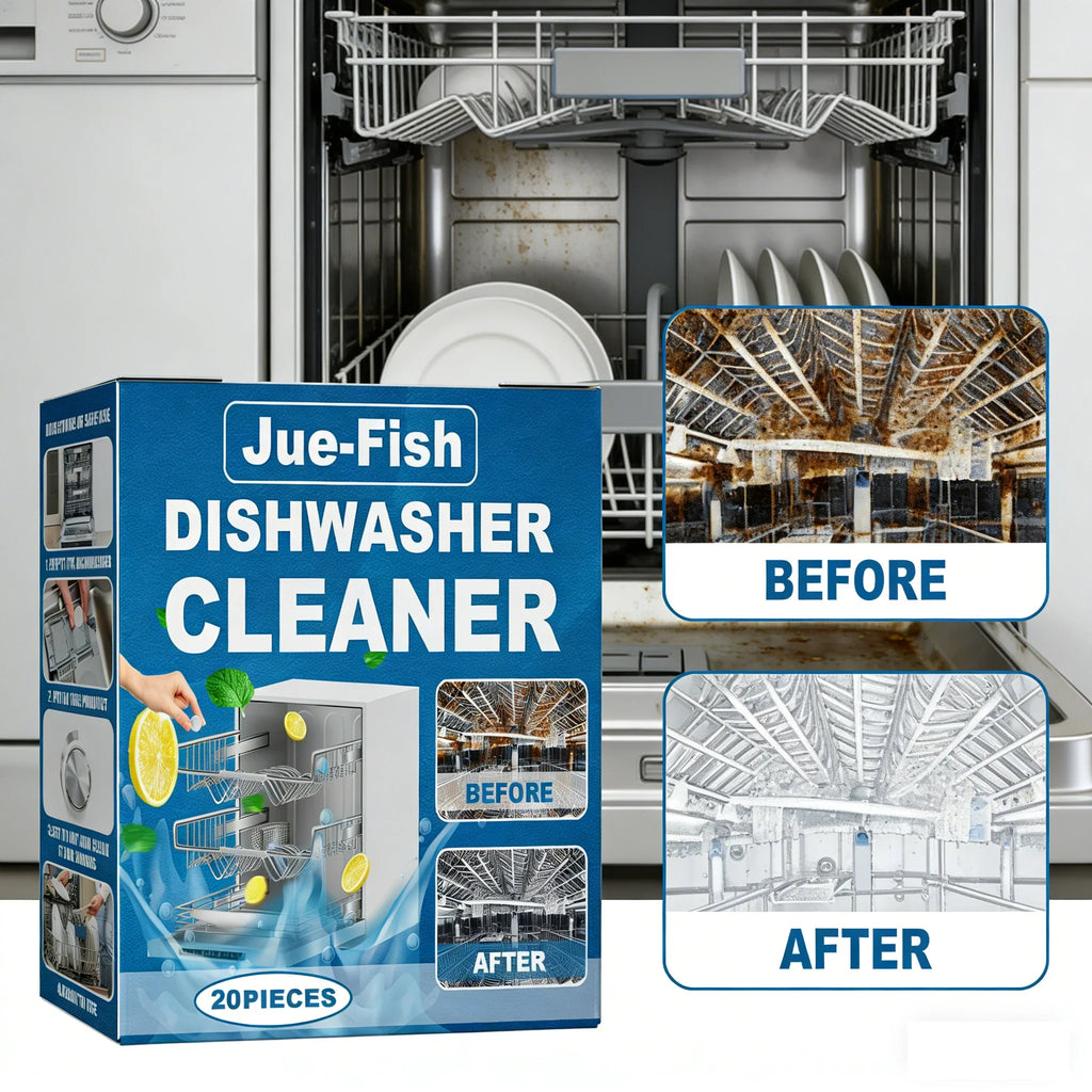 Jue-Fish Dishwasher Cleaning Tablets | 20pc Deep Clean & Degrease