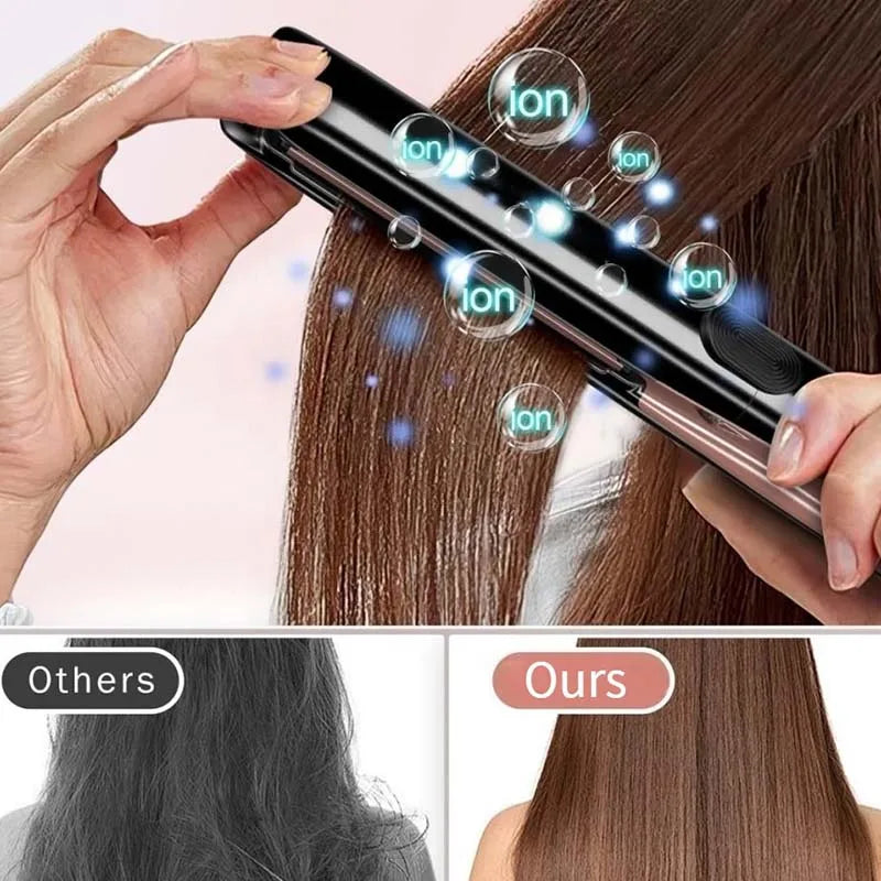 Wide Plate Ceramic Negative Ion Hair Straightener | Salon Flat Iron