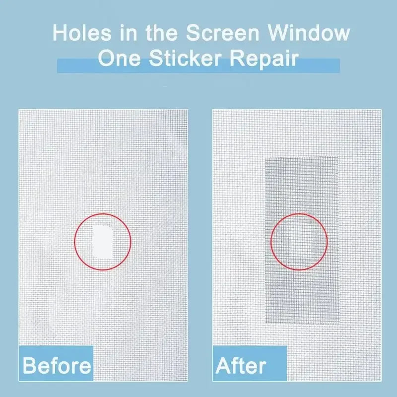 Window Screen Repair Tape – Self-Adhesive Mesh Patch