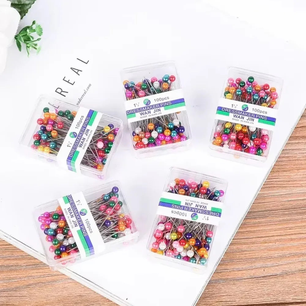 Box Multicolor Ball Tip Quilting Craft Pins Tailor Fabric Fixing