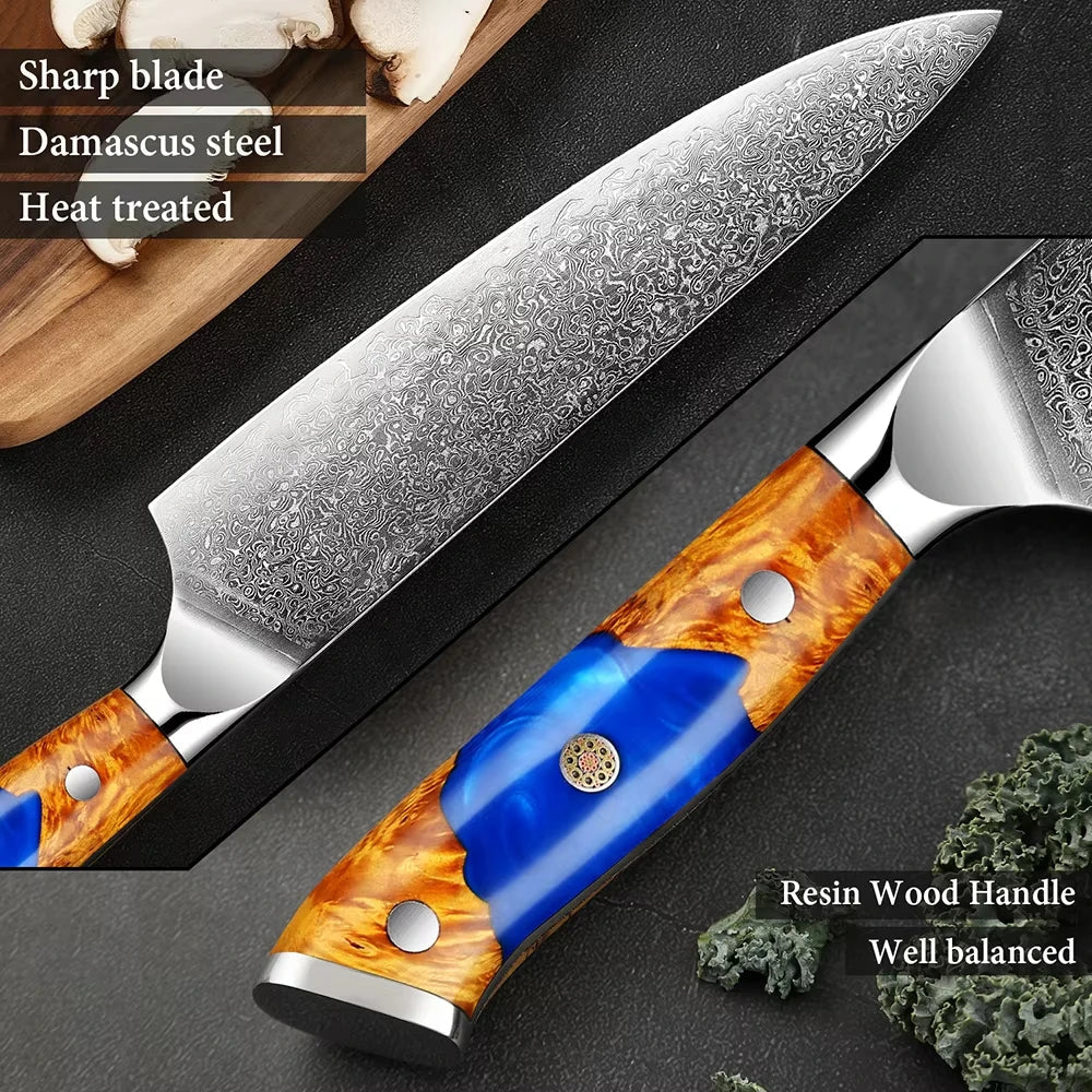 XITUO Damascus Steel Knife Set | Japanese VG10 1–8 PCS