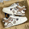 Men's Leather Platform Sneakers – Lace-Up Casual Skate Shoes
