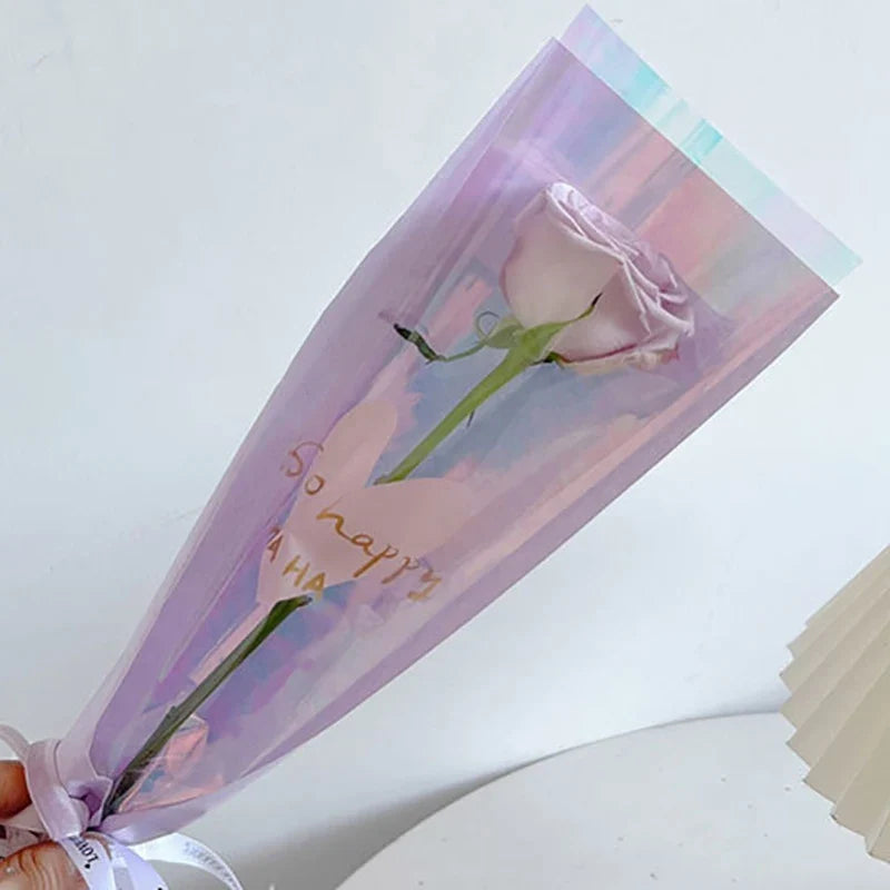 Clear Cellophane Rose Sleeves 10-Pack | Floral Bouquet Bags