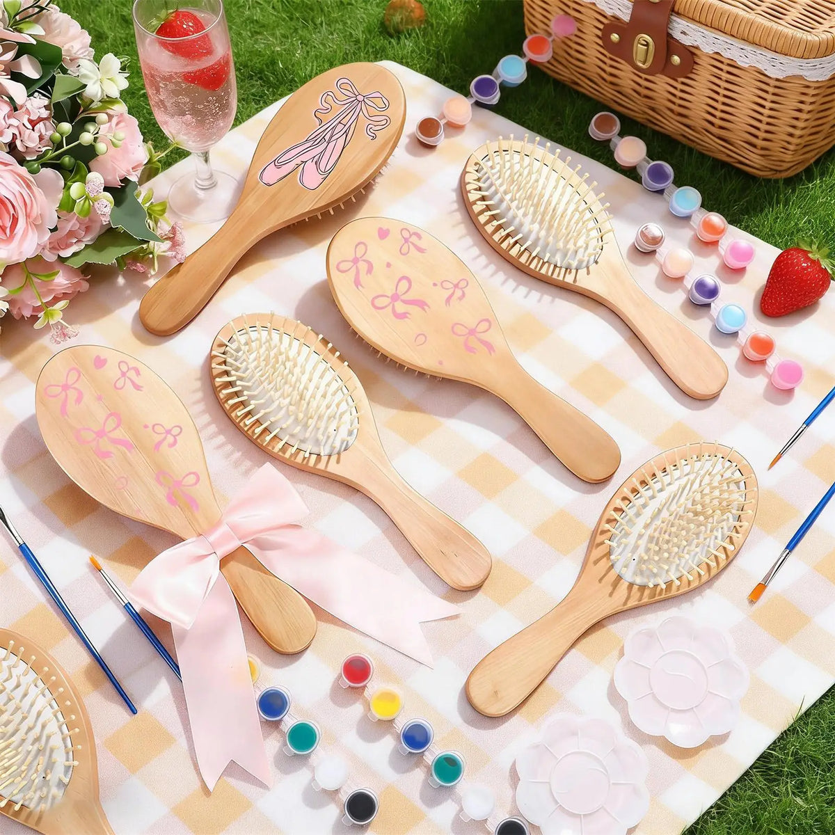 DIY Wooden Hair Comb Painting Kit – Art Craft Set for Women