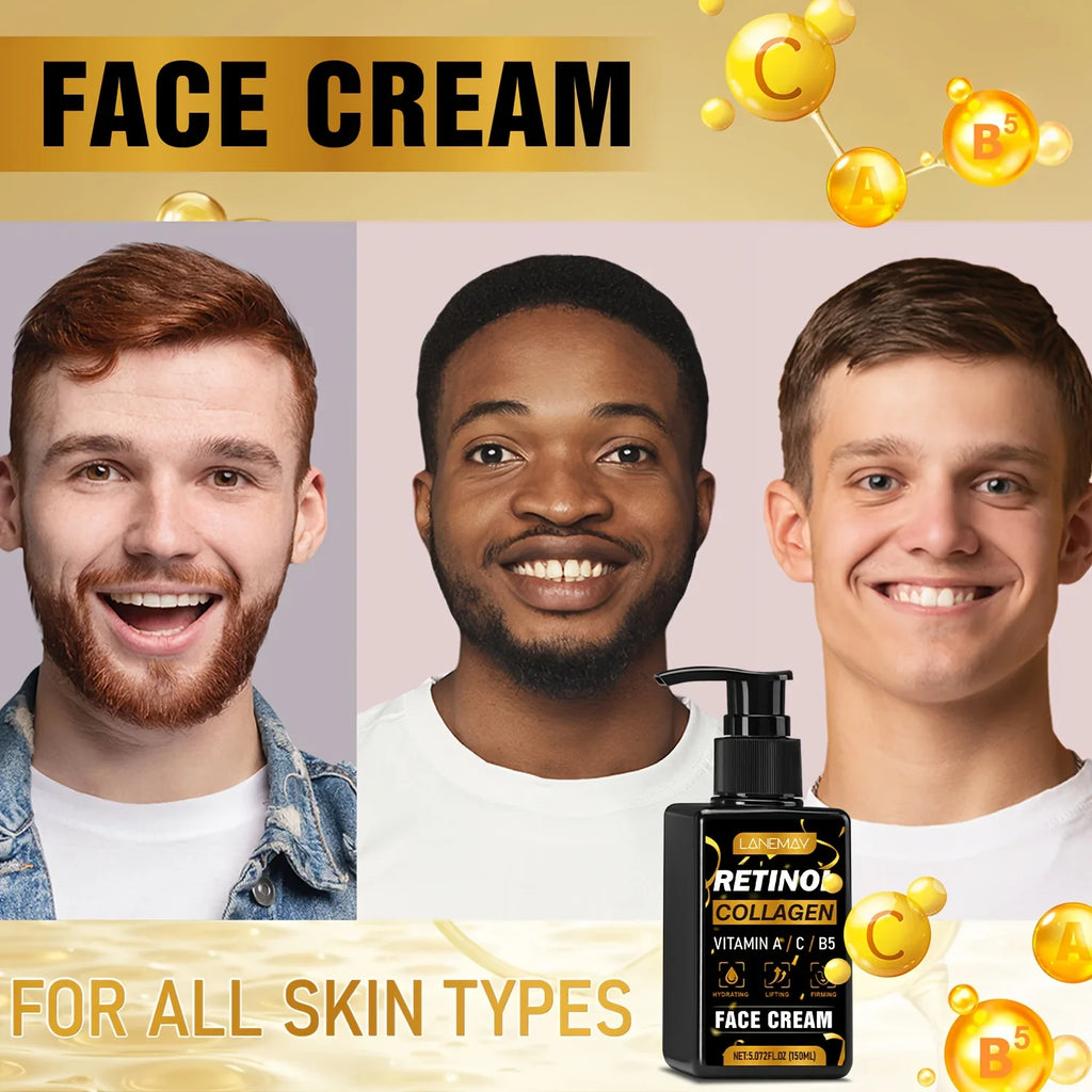 Men's Retinol Face Cream – Vitamin A & C, Hydrating & Firming