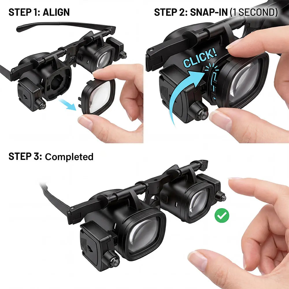 Headband Magnifying Glasses Optical Glass 2X 6X 8X 12X 24X