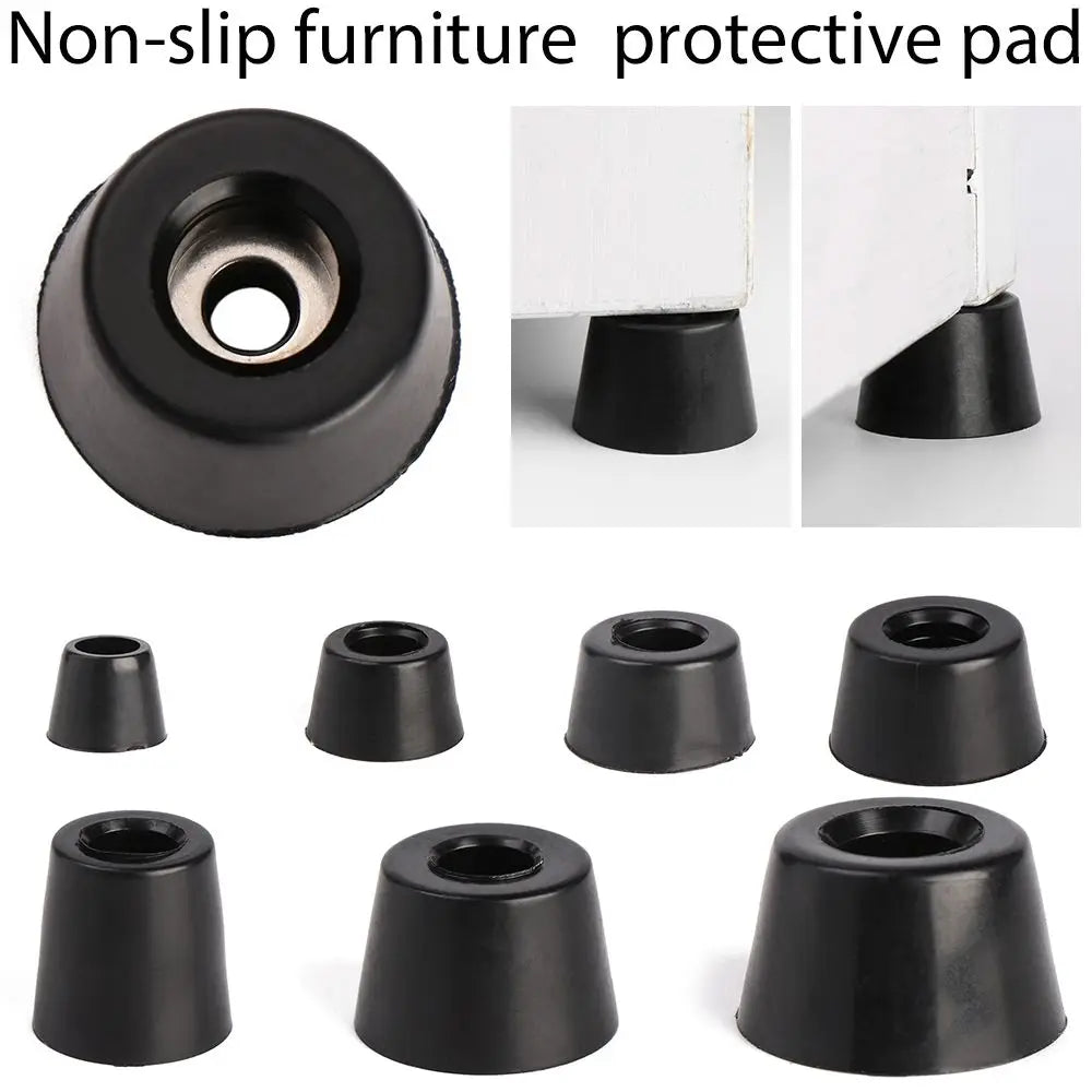 10-Pack Tapered Rubber Furniture Feet – Non-Slip Floor Pads