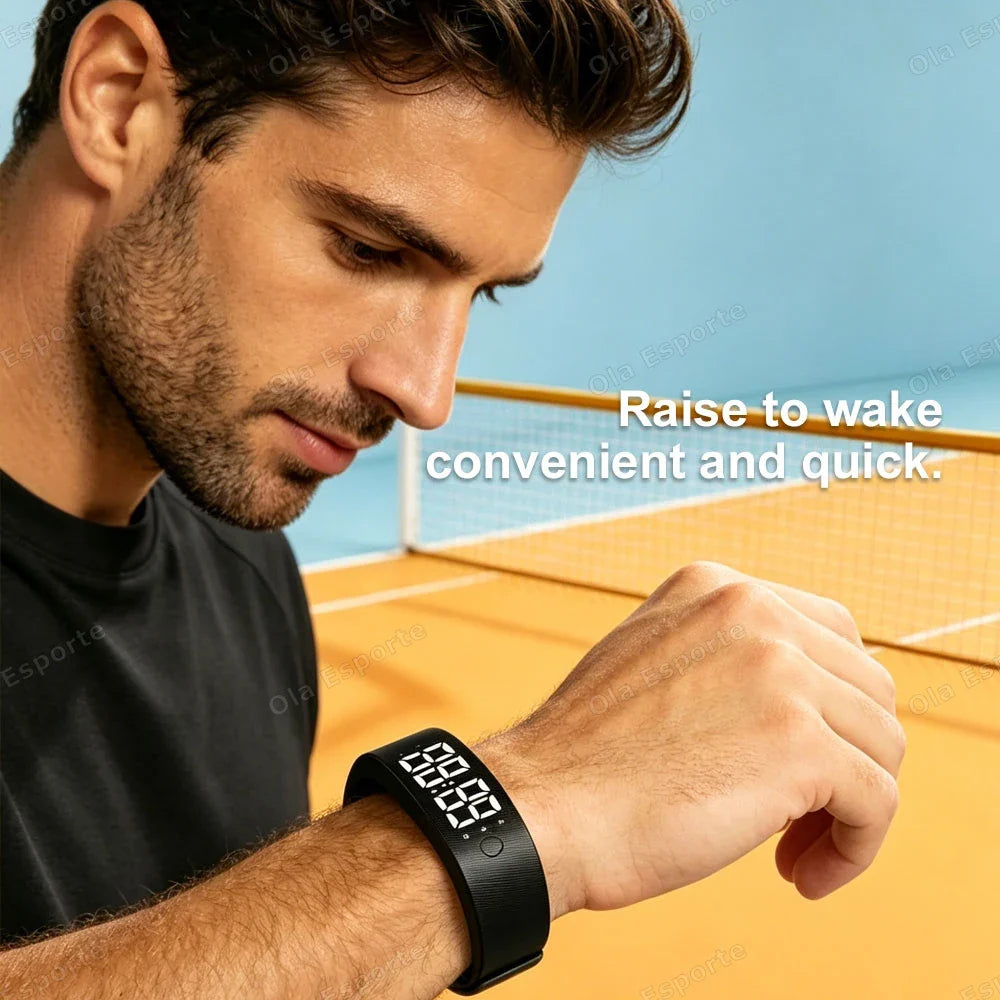 LED Fitness Bracelet | Alarm Clock, Pedometer & Sleep Tracker