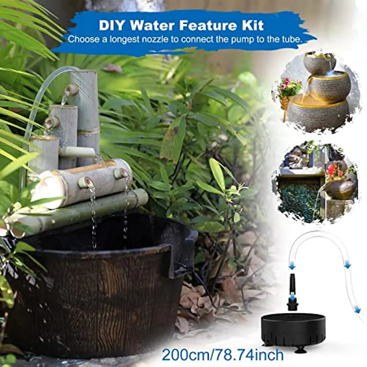 12W Solar Water Fountain Pump with 18 Nozzles – Garden & Pond