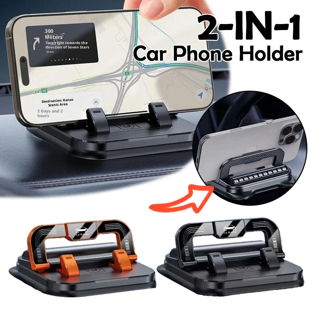 360 Rotation Car Phone Holder Number Plate Universal Dashboard Auto