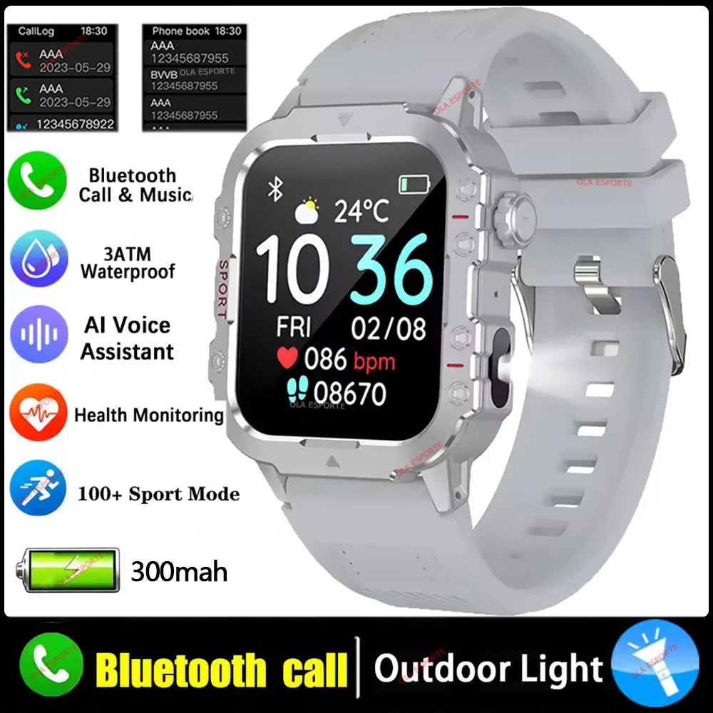 Military Smart Watch – GPS, BT Calls & Fitness Tracker 3ATM