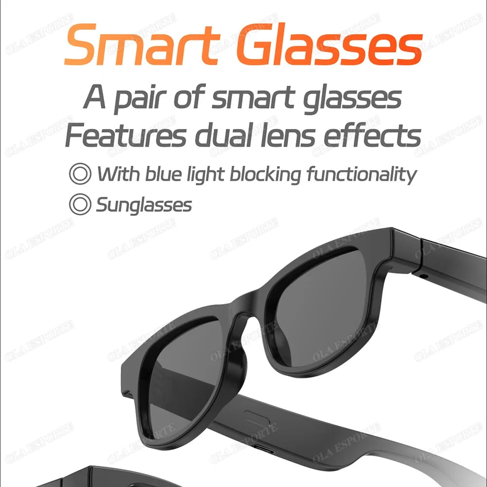 AI Smart Bluetooth Glasses Remote Control Touch Photo Camera